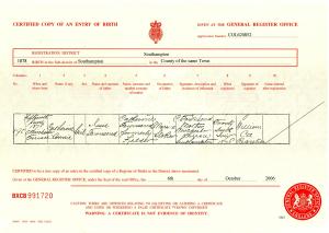 Catherine Annie Townsend Birth 1878