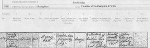 Charity Carr 1861 Birth Certificate