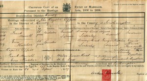 Frank and Eva Marriage Certificate