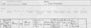 Harry carr 1869 Birth Certificate