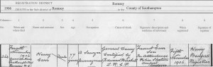 Henry Carr 18.30 - 1906 death cert