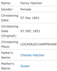 Fanny Luke:HatcherChristening