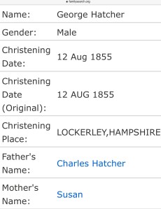 george hatcher Christening