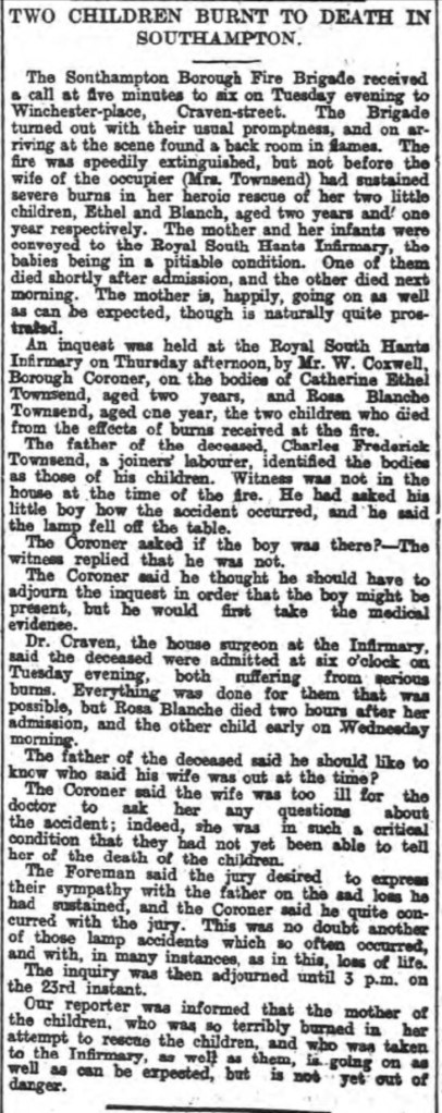 Newspaper Clipping - House Fire