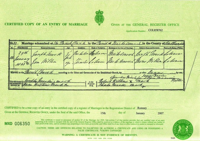 Marriage Certificate