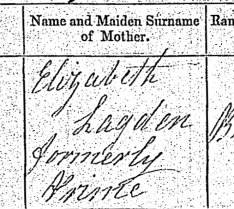 Susan Mary Lagden, Birth Certificate copy