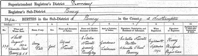 Amy Kate newell 1894