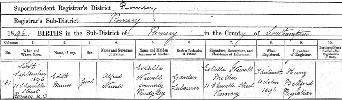 Edith Maud Newell 1896