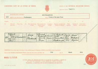 Elizabeth Stockwell (1859) birth
